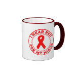 I Wear Red For My Niece Coffee Mugs