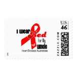 I Wear Red For My Uncle Heart Disease Postage