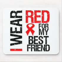 I Wear Red Ribbon For My Best Friend Mouse Mats