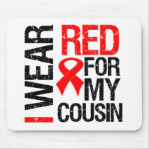 I Wear Red Ribbon For My Cousin Mouse Pad