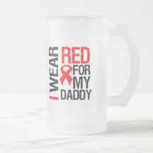 I Wear Red Ribbon For My Daddy Mug