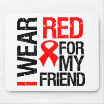 I Wear Red Ribbon For My Friend Mouse Pads