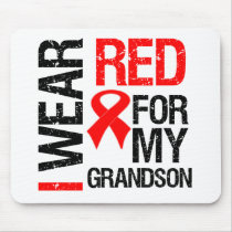 I Wear Red Ribbon For My Grandson Mouse Mat