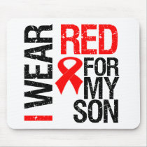 I Wear Red Ribbon For My Son Mouse Mats