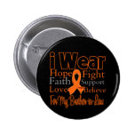 I Wear Ribbon Collage Brother-in-Law - Leukaemia Pin