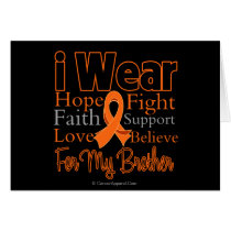 I Wear Ribbon Collage Brother - Leukaemia