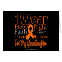 I Wear Ribbon Collage Granddaughter - Leukaemia