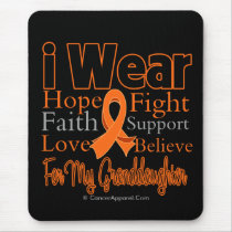 I Wear Ribbon Collage Granddaughter - Leukaemia
