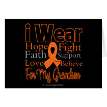 I Wear Ribbon Collage Grandson - Leukaemia