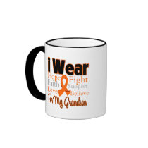 I Wear Ribbon Collage Grandson - Leukaemia Coffee Mug