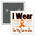 I Wear Ribbon Collage Son-in-Law - Leukaemia Buttons