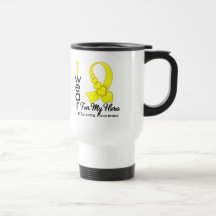 I Wear Sarcoma Ribbon For My Hero Coffee Mugs