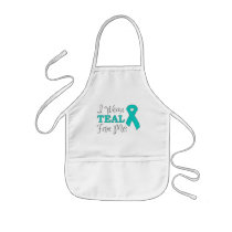 I Wear Teal For Me (Teal Awareness Ribbon) Apron