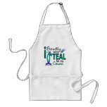 I Wear Teal For My Cousin 27 Ovarian Cancer Apron