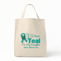 I Wear Teal For My Daughter Tote Bag