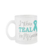 I Wear Teal For My Grandma (Teal Awareness Ribbon) Coffee Mug