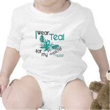 I Wear Teal For My Grandmother 45 Ovarian Cancer Bodysuits