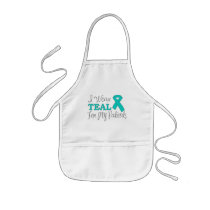 I Wear Teal For My Patients (Teal Ribbon) Apron