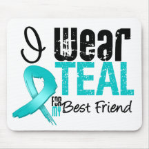 I Wear Teal Ribbon For My Best Friend Mousepad