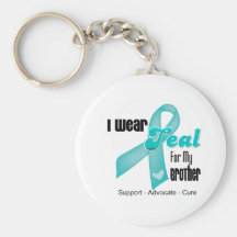 I Wear Teal Ribbon For My Brother Key Chains
