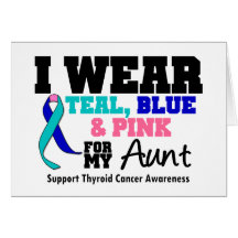 I Wear Thyroid Cancer Ribbon For My Aunt Card