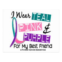 I Wear Thyroid Cancer Ribbon For My Best Friend 37 Postcards