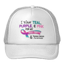 I Wear Thyroid Ribbon For My Best Friend Hats
