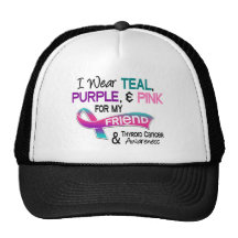 I Wear Thyroid Ribbon For My Friend Mesh Hat