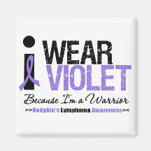 I Wear Violet Because I'm a Warrior Fridge Magnets