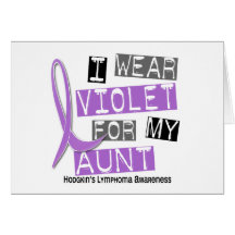 I Wear Violet For My Aunt 37 Hodgkin’s Lymphoma Greeting Cards
