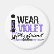 I Wear Violet For My Boyfriend Fridge Magnet