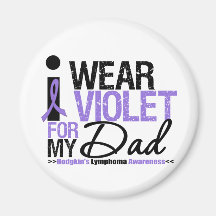 I Wear Violet For My Dad Fridge Magnets