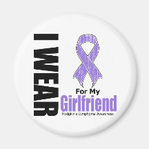 I Wear Violet For My Girlfriend Hodgkins Disease Refrigerator Magnet