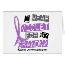I Wear Violet For My Grandma 37 Hodgkin’s Lymphoma Greeting Card