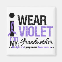 I Wear Violet For My Grandmother Refrigerator Magnet