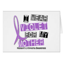 I Wear Violet For My Mother 37 Hodgkin’s Lymphoma Greeting Card