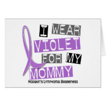 I Wear Violet For My Mummy 37 Hodgkin’s Lymphoma Card