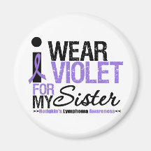 I Wear Violet For My Sister Fridge Magnet