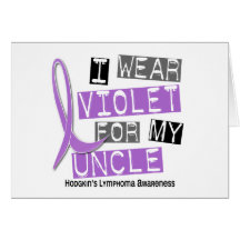 I Wear Violet For My Uncle 37 Hodgkin’s Lymphoma Greeting Cards