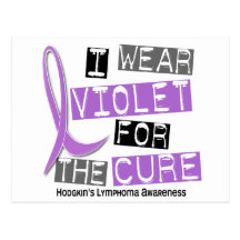 I Wear Violet For The Cure 37 Hodgkin’s Lymphoma Postcards