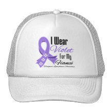 I Wear Violet Hodgkin's Lymphoma Fiancé Trucker Hat