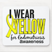 I Wear Yellow For Awareness 10 Endometriosis Mousemat