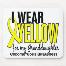 I Wear Yellow For Granddaughter 10 Endometriosis Mousepad