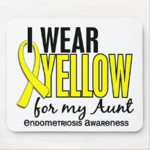 I Wear Yellow For My Aunt 10 Endometriosis Mouse Pad