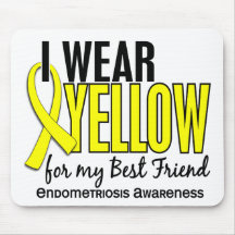 I Wear Yellow For My Best Friend 10 Endometriosis Mousepad