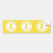 I Wear Yellow For My Dad Bumper Stickers