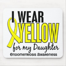 I Wear Yellow For My Daughter 10 Endometriosis Mouse Pad