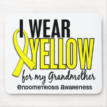 I Wear Yellow For My Grandmother 10 Endometriosis Mousemats