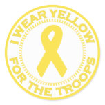 I Wear Yellow For The Troops stickers