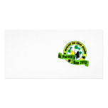 I went to the pub St. patrick's day  yellow green Custom Photo Card